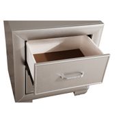 Kat 2-Drawer Nightstand - Silver Champagne