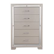 Alana 5-Drawer Chest of Drawers - Silver Champagne