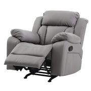 Daria Faux Leather Reclining Chair - Gray