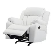 Daria Faux Leather Reclining Chair - White