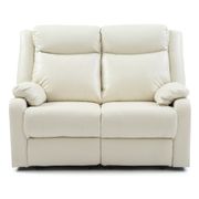 Ward 55" Faux leather 2-Seater Reclining Sofa with Pillow Top Arm - Pearl