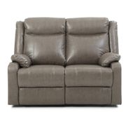 Ward 55" Faux leather 2-Seater Reclining Sofa with Pillow Top Arm - Gray