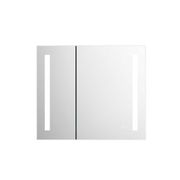 Erie Aluminum Recessed or Surface Mount LED Mirror Medicine Cabinet - 30", Polished