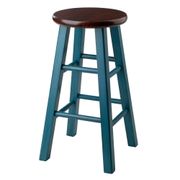 Ivy 24" Counter Stool - Walnut/Rustic Teal