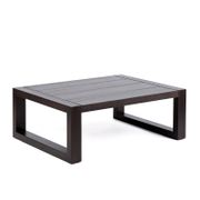 Paradise Outdoor Patio Solid Eucalyptus Wood Coffee with Dark Finish