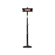 Powder Coated Steel Offset Pole Mounted Infrared Patio Heater - Black