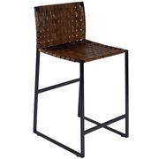 Urban 25" Woven Leather Counter Stool - Brown