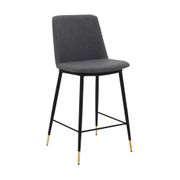 Messina Faux Leather 26" Counter Stool - Gray/Black