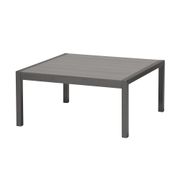 Solana Outdoor Square Coffee Table - Cosmos Gray with Wood Top