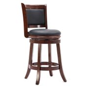 Augusta Faux Leather 24" Swivel Counter Stool - Black/Cherry