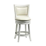 Bristol Faux Leather 24" Swivel Counter Stool - Distressed White