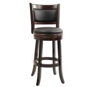 Augusta Faux Leather 29" Swivel Bar Stool - Black/Cappuccino
