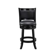 Augusta Faux Leather 24" Swivel Counter Stool - Black