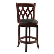 Cathedral Faux Leather 24" Swivel Counter Stool - Black/Dark Cherry