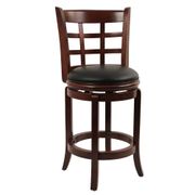 Kyoto Faux Leather 24" Swivel Counter Stool - Cherry