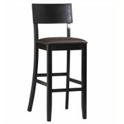 Torino 30" Faux Leather Contemporary Bar Stool - Brown/Black