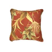 Tiki Crimson Decorative Indoor/Outdoor Pillow - 18", Red/Tan