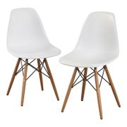 TMS Elba Chair White/Grey Set of 2