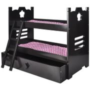 Doll Bunk Bed with Trundle - Espresso