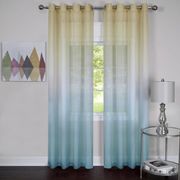 Rainbow Grommet Curtain Panel - 84", Single, Blue