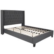 Riverdale Full Size Tufted Upholstered Platform Bed - Dark Gray