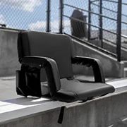 Lightweight Reclining Stadium Chair - Black