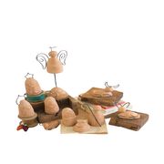 10-Piece Clay Nativity Set with Wire Detail