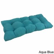 Squared Micro Suede Tufted Loveseat Cushion - Aqua