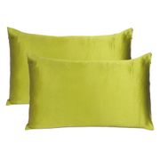 Satin Solid Pillow Cover - 40", Linden Green