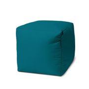 Candidio Solid Indoor/Outdoor Pouf Cover - Teal