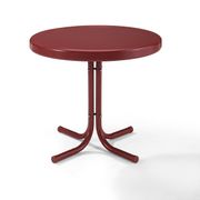 Griffith Satin Outdoor Side Table - Dark Red