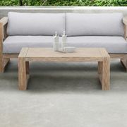 Paradise Outdoor Patio Solid Eucalyptus Wood Coffee with Light Finish