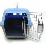 YML Small Plastic Carrier Crate for Small Animals, Blue