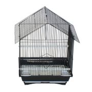 House Top Style Small Parakeet Cage - 17.8", Black
