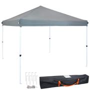 10 ft. x 10 ft. Gray Standard Pop Up Canopy with Carry Bag