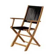 Carmen Indoor/Outdoor Folding Armchair - Black