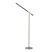 Port 41" Led Floor Lamp with Touch Dimmer Switch - Charcoal Gray/Satin Nickel
