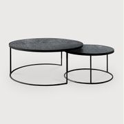 Round Nesting Coffee Table Set - Charcoal