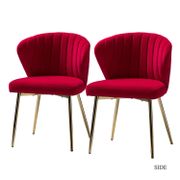 Milia Dining Chair - Set of 2, Red