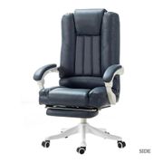 Blanco Faux Leather Swivel Gaming Chair -  Navy