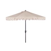 UV Resistant Elegant Valance 9' Auto Tilt Umbrella - Beige