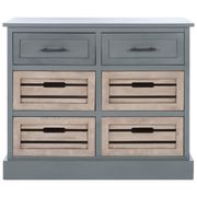 Briar Removable 6 Drawer Storage Chest - Distressed Gray/Sand