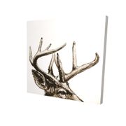 Roe Deer Plume Sepia Unframed Canvas Wall Art - 36"