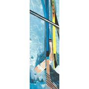 Hockey Sticks Unframed Canvas Wall Art - 16" x 48"
