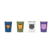 Kids Stainless Steel Animal Cup - Set of 4, 10 oz.
