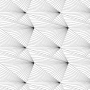 Fan 33' L x 20.5" W Geometric Wallpaper Roll - Black/White