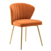 Daulton 20'' Velvet Side Chair - Orange