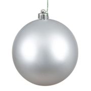 12" Ball Ornament - Silver
