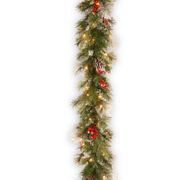 9' Berry Pre-Lit Garland with 70 Clear/White Lights
