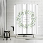 For He Shall Give His Angels Single Shower Curtain - 74", White